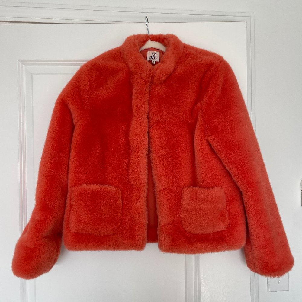 Anthropologie Mango DRA Faux Fur Jacket WORN ONCE
